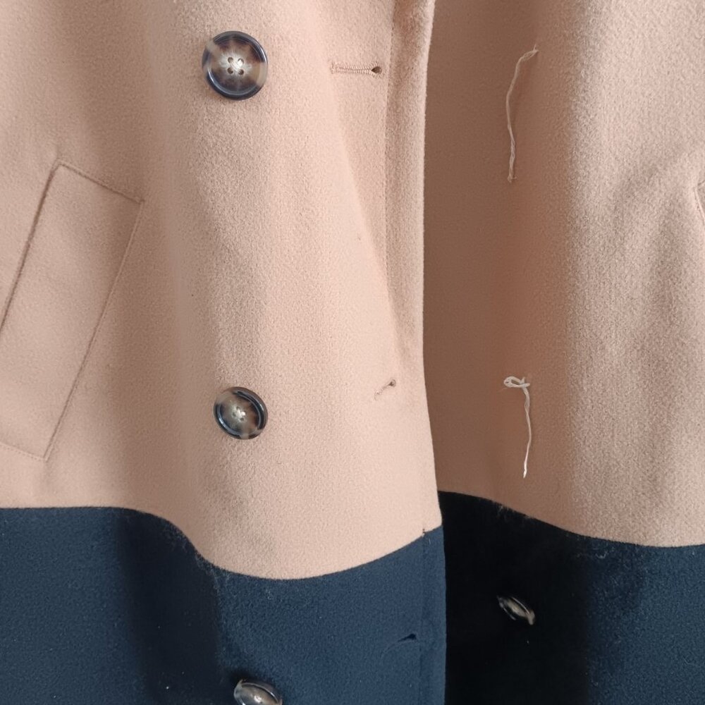 Carla Rockmore Collection REG The Muse Color Blocked Coat , Size Small a670442 - Picture 4 of 7